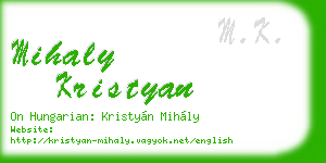 mihaly kristyan business card